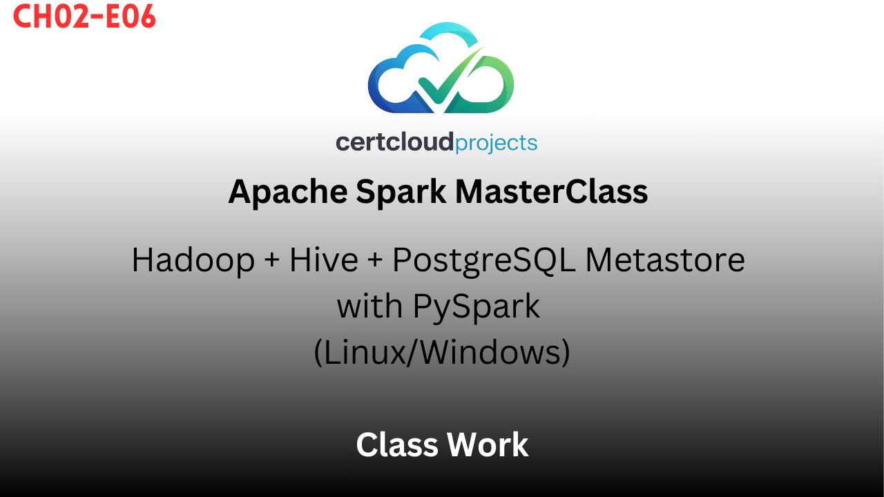 Hadoop + Hive + PostgreSQL Metastore with PySpark (Linux/Windows)